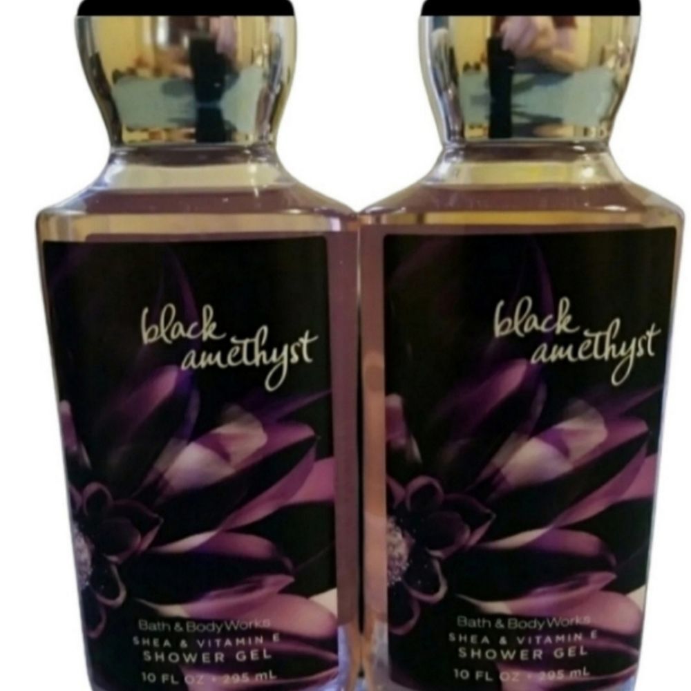 𝅺bath and Body Works Black Amethyst *Retired* Lot of 2 Shower Gels